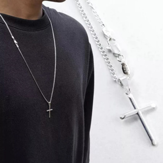 Corrente Em Prata 925 Pingente Cruz Palito Legítima Grumet Escama De Peixe Maciça 70cm em Oferta na Shopee