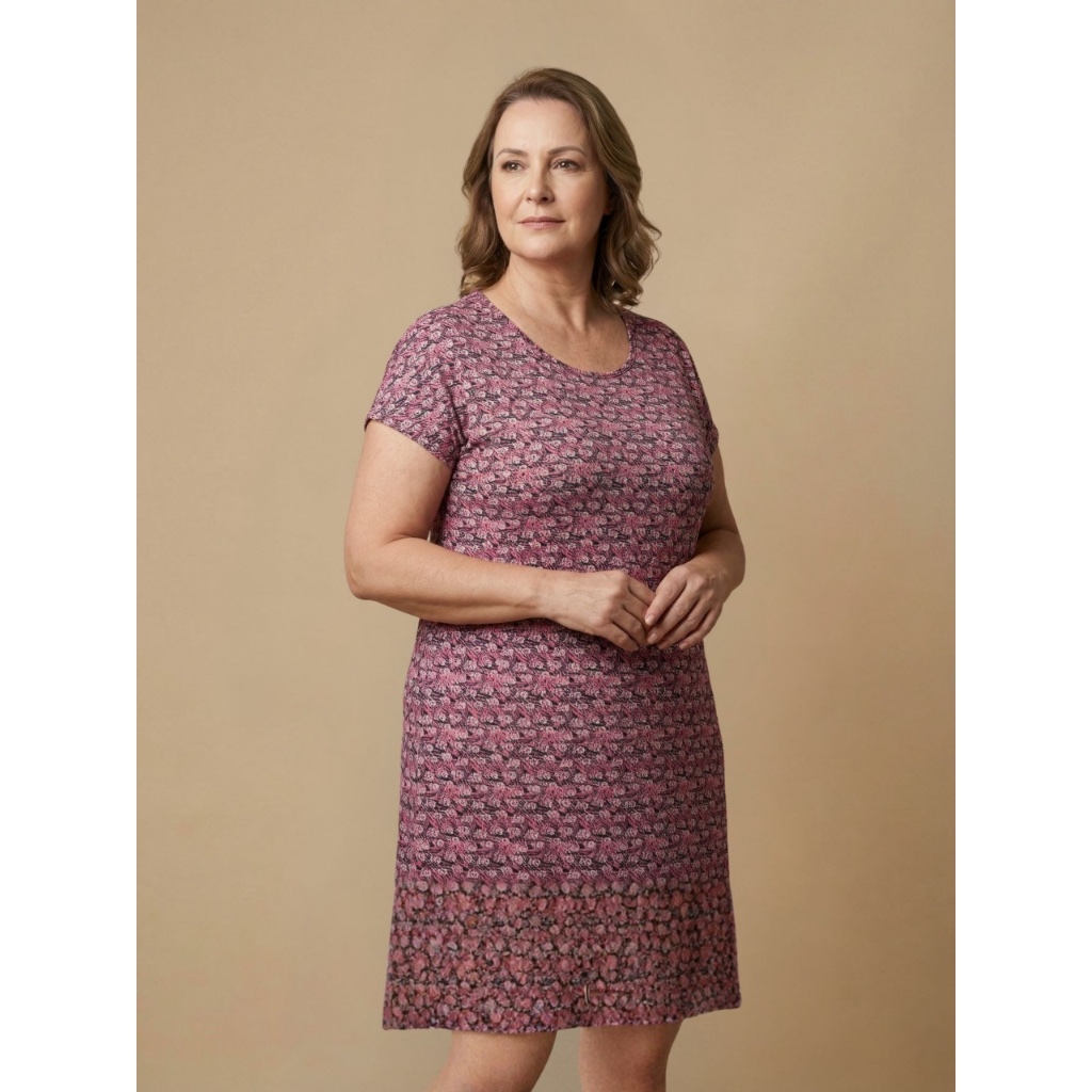 Vestidos Senhora Soltinhos Estampados Feminino Plus Size G1 G2 G3 Fresquinho Calor Verão em Oferta na Shopee