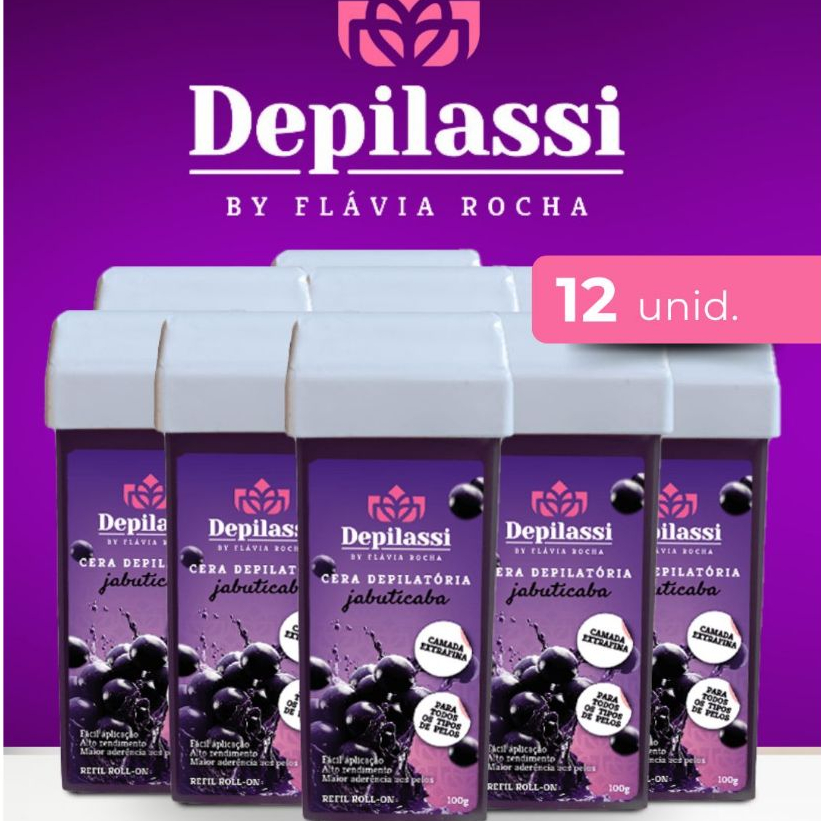 Refil Roll-on Jabuticaba 100g Depilassi 12 unidades