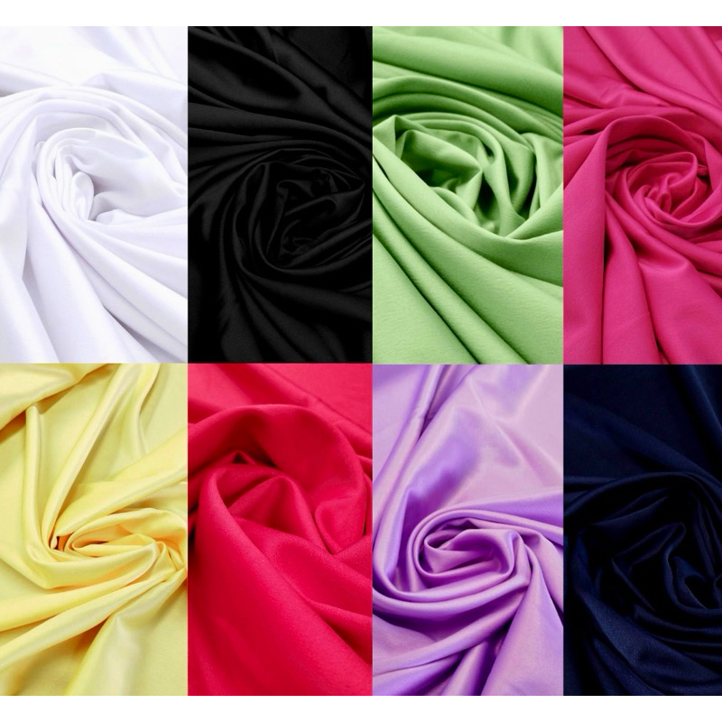 Tecido Crepe Amanda - Moda festa Acetinado Varias Cores – Toque Leve, brilho Caimento Elegante fluido | 1,50m de Largura em Oferta na Shopee