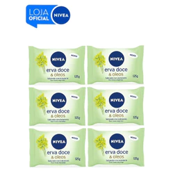 KIT NIVEA Sabonete em Barra Erva Doce & Óleos 125g - 6 Unidades