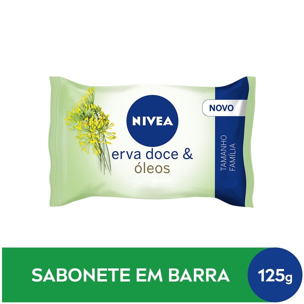 Detalhes do KIT NIVEA Sabonete em Barra Erva Doce & Óleos 125g - 6 Unidades