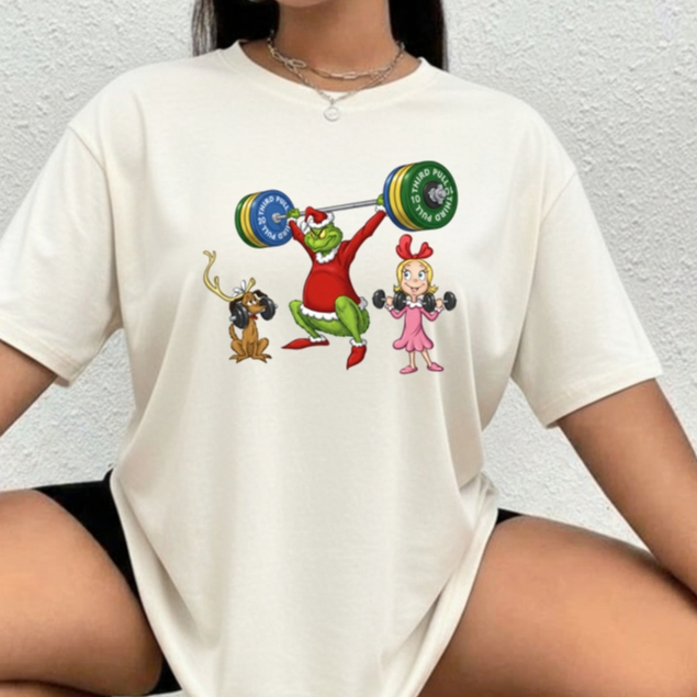 Camiseta feminina tshirt oversized algodão academia treino engraçadas memes blusinhas grinch vibes.