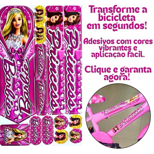 Bicicleta Aro 16 Barbie - Comprar com Melhor Preço em Equipamentos Esportivos e Recreação ao Ar Livre