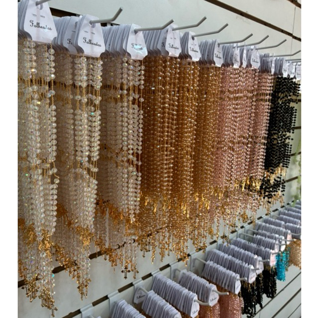 Terço Folheado Kit Atacado Com Banho 18k Nossa Senhora Aparecida Terço De Pescoço Qualidade Premium em Oferta na Shopee