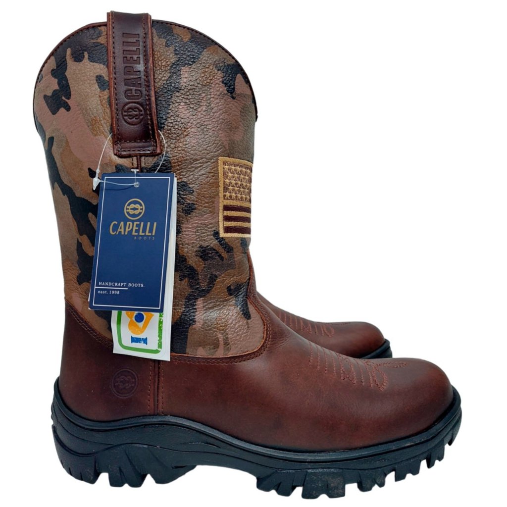 Bota Texana Capelli Masculina Para Rodeio Trabalho E Festas