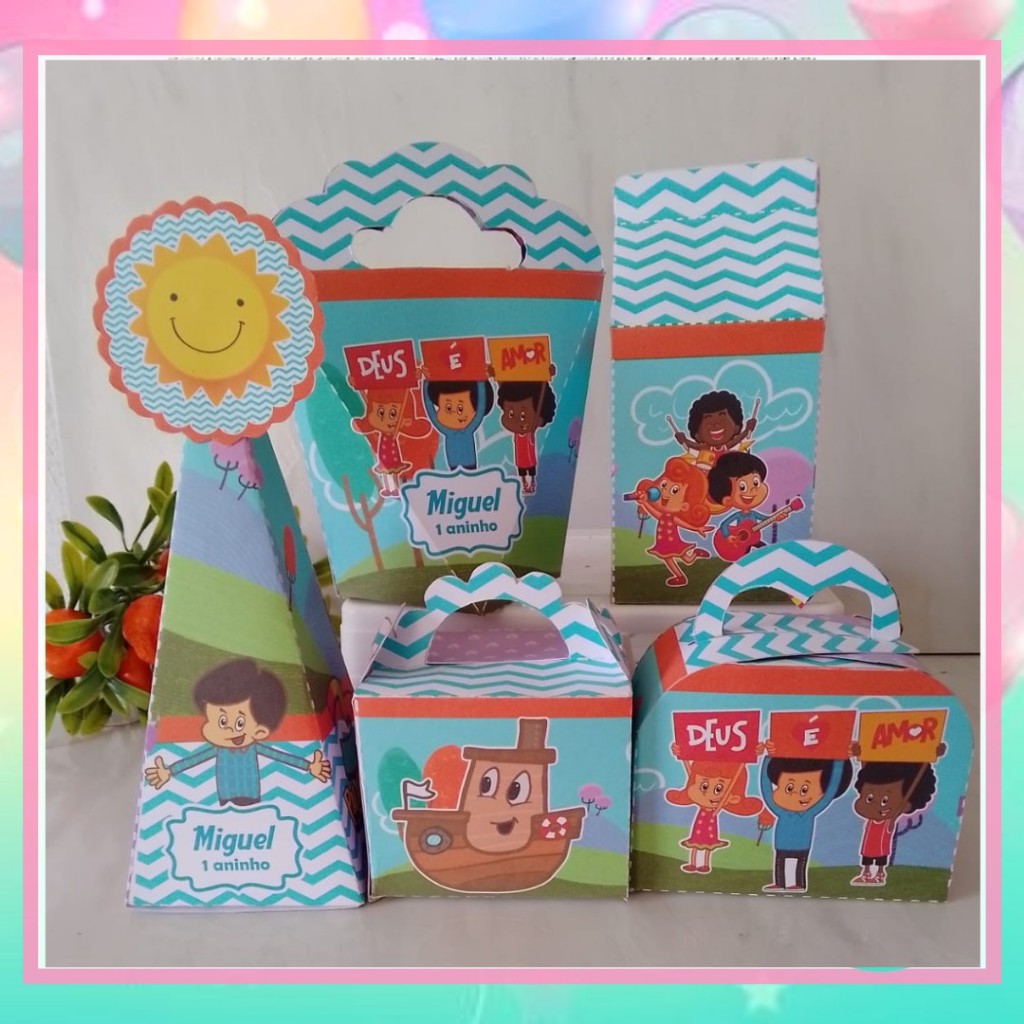 Kit Personalizados 3 Palavrinhas / Kit Festa Caixinhas Personalizadas Lembrancinha Mimos Aniversário/artigo de festa