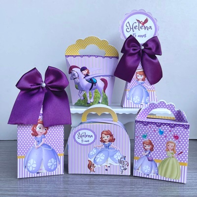 Kit Festa Princesinha Sofia Personalizado PEGUE E MONTE | Lembrancinhas Infantil