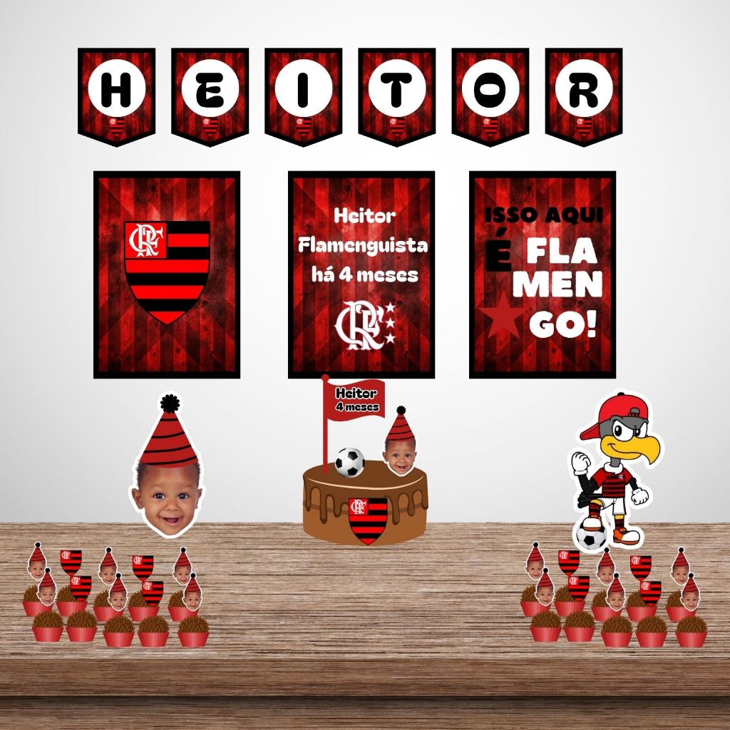 kit festa em casa é só um bolinho flamengo