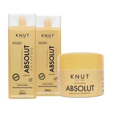 Kit Absolut (Shampoo + Condicionador + Máscara 3 itens) Knut