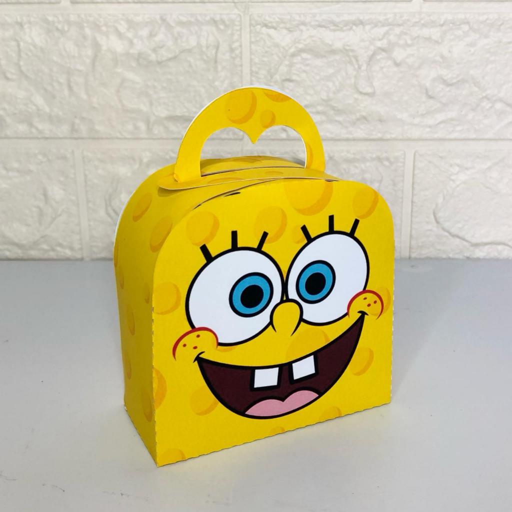 Lembrancinha Personalizada Aniversário Personalizado Caixa Maleta Tema Bob Esponja