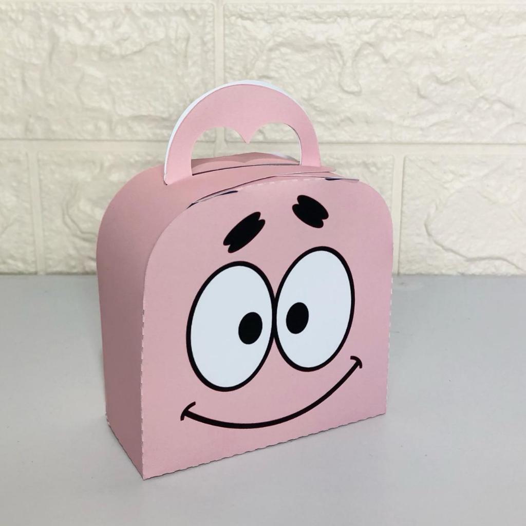 Lembrancinha Personalizada Aniversário Caixa Maleta Tema Patrick Estrela (Bob Esponja)