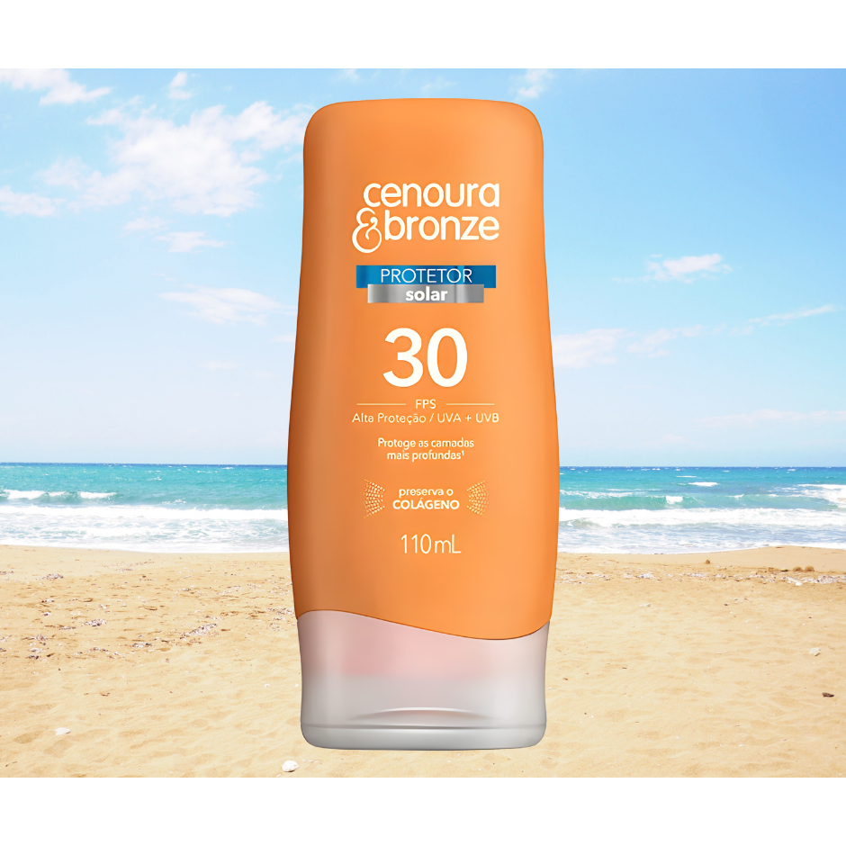 Protetor Solar Corporal Cenoura & Bronze 110ml Fps30 - Envio Imediato em Oferta na Shopee