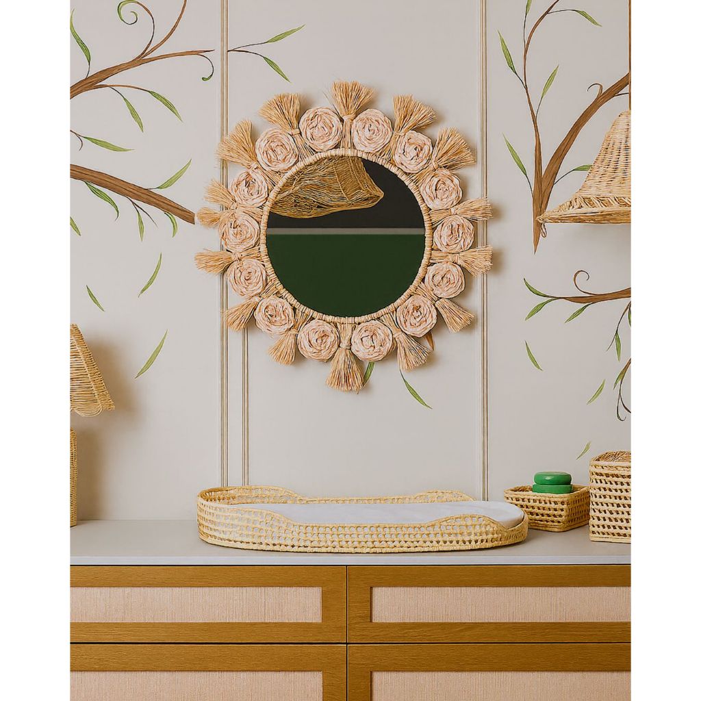 Trocador em Palha natural para Bebês Aconchego 80x45