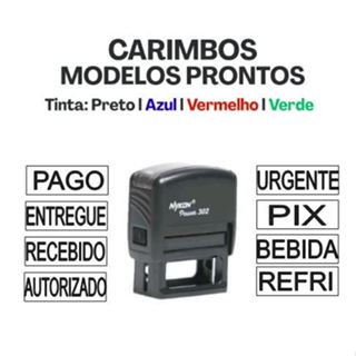CARIMBO PRONTO l MODELOS: PAGO l RECEBIDO l AUTORIZADO l ENTREGUE l URGENTE l BEBIDA l PIX l REFRI em Oferta na Shopee