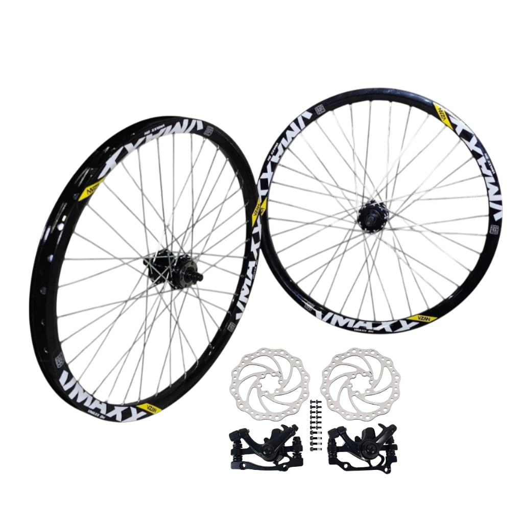 Par Rodas Vmaxx Aro 26 Freio A Disco RAIO GROSSO +  DISCO E PINÇA - DRX BIKE