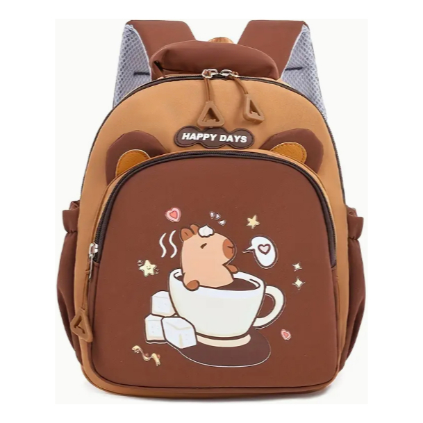 Mochila Escolar Infantil Desenho Capivara Passeio E Conforto Volta as Aulas em Oferta na Shopee