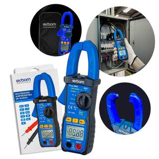 Alicate Amperimetro True RMS Automático NVC Teste Continuidade Até 600A Garra de 20mm…