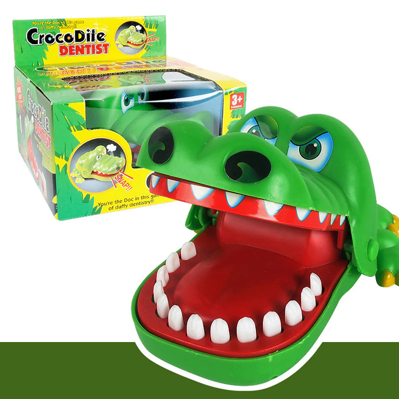 Brinquedos de crocodilo, brinquedos para morder os dedos, brinquedos de pegadinha para crianças.