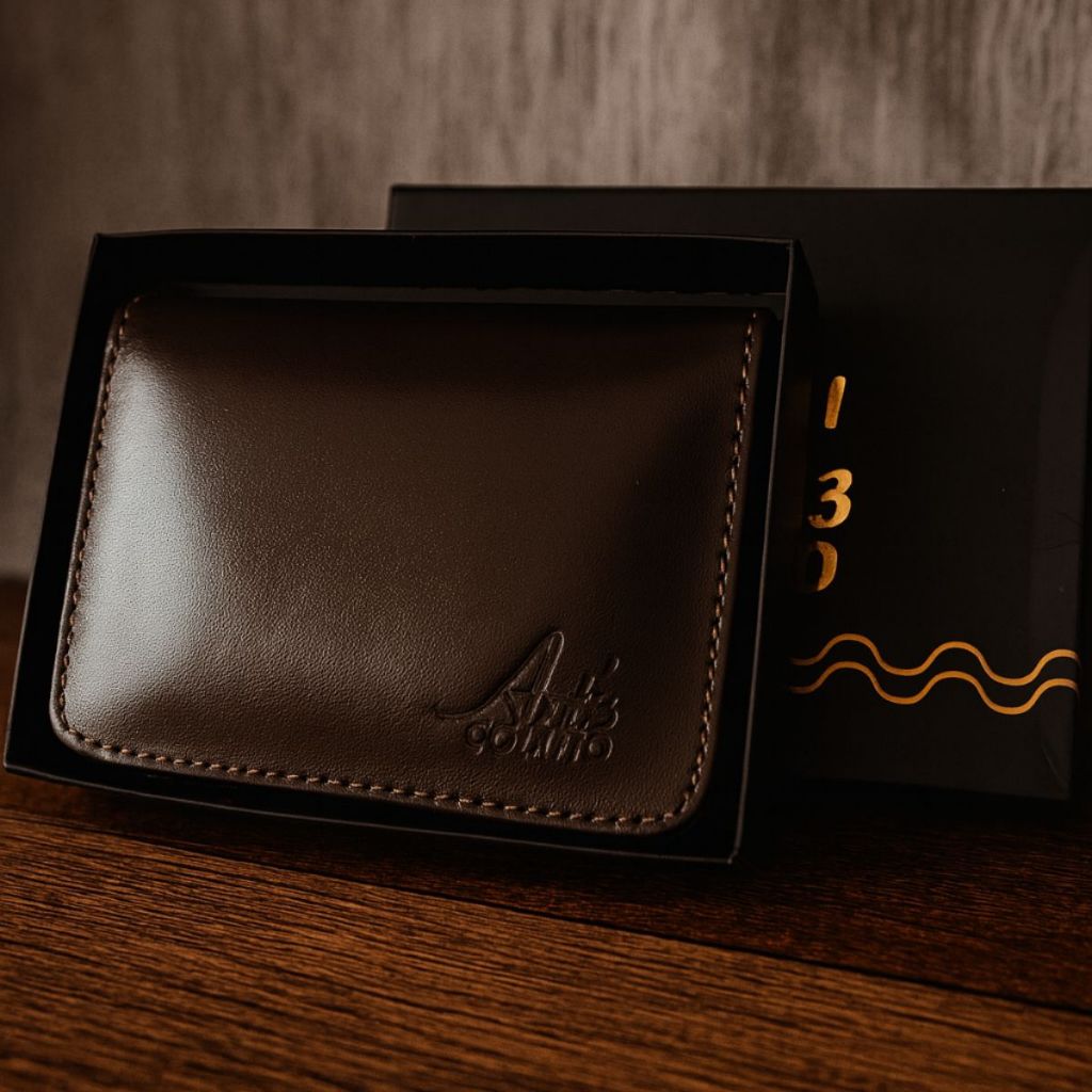 Carteira tradicional Social Masculina em Couro Legítimo Linha Basic Two 32 presente homem natal presente dia dos pais