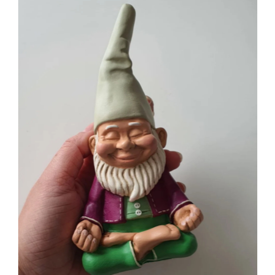 Gnomo Duende de Jardim Sorte e Fortuna Decoração Meditado