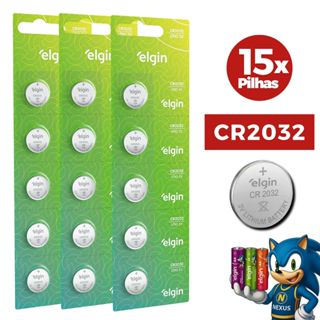 Bateria Pilha Elgin CR2032 Cartela 5,10 ou 15 Unidades - CR 2032 Alcalina em Oferta na Shopee