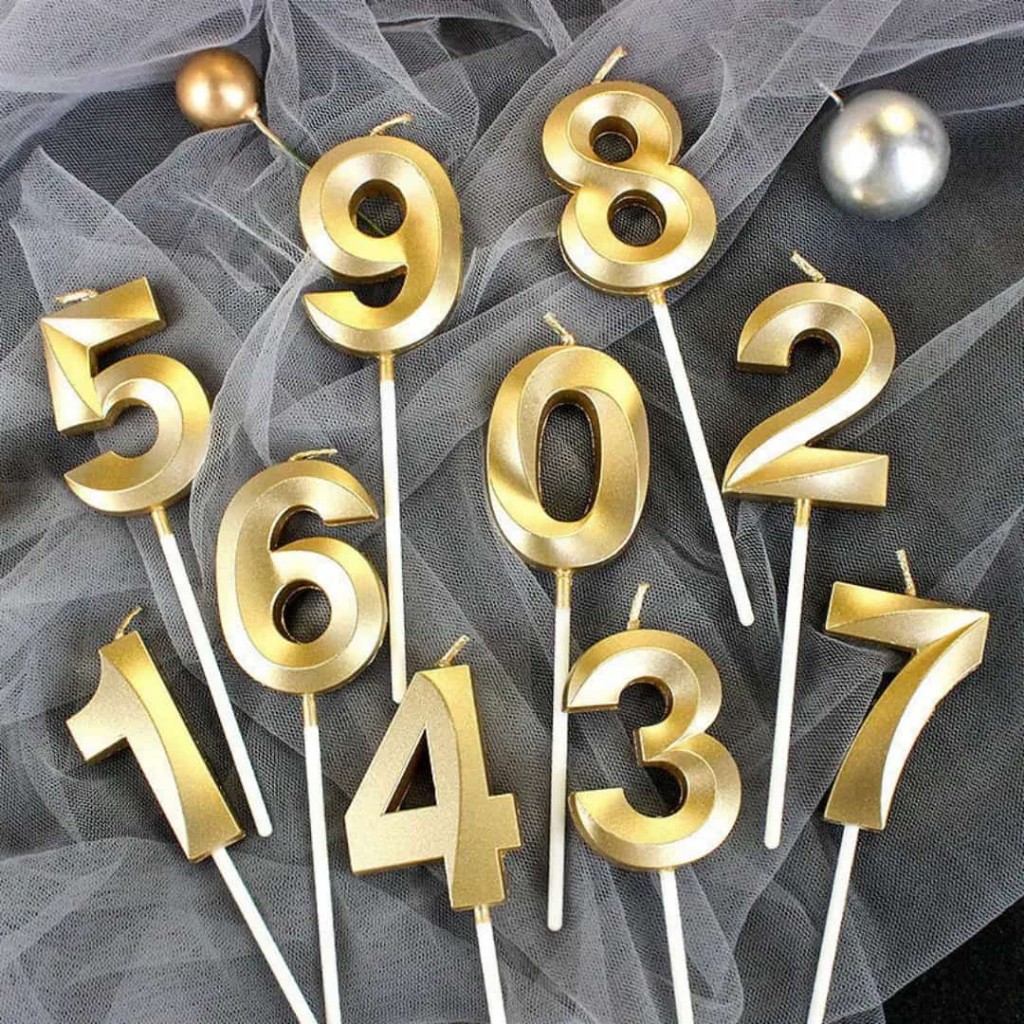 Kit 2 Vela de Aniversário Prata E dourado Design com Palito Aniversário Decoração