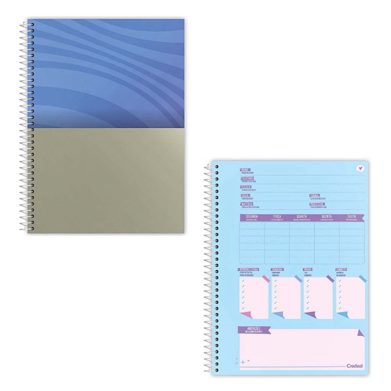 Caderno Universitário 12 Matérias 192 F Be Magnetic Credeal