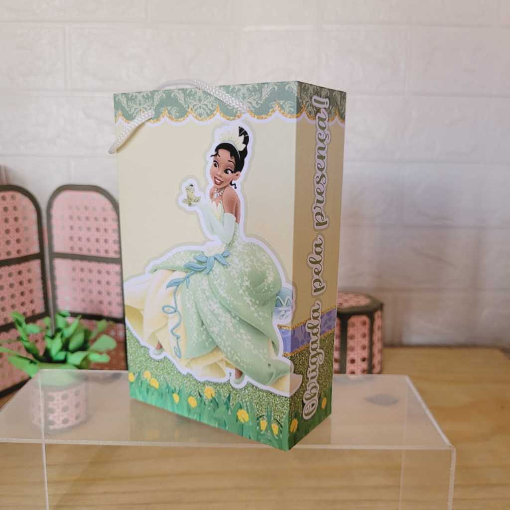 Sacolinha Surpresa Personalizada A Princesa e o Sapo Tiana Adulta Lembrancinha de Aniversário Sacola  Envio Rápido