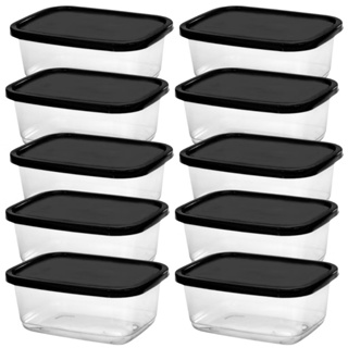 Kit Potes Marmita Fitness 500ml Reutilizável Transparentes BPA FREE Freezer Microondas Organizador em Oferta na Shopee