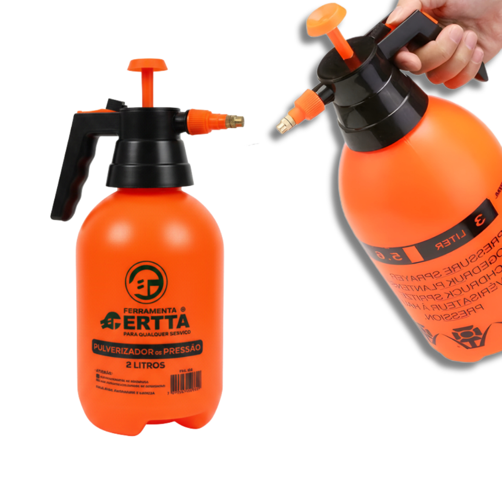 Pulverizador Spray Borrifador Compressao Previa 2 Litros Com Valvula