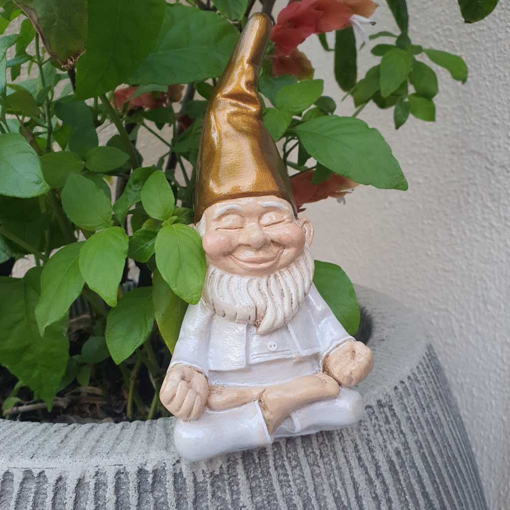 Gnomo Duende Jardim Sorte Fortuna Decoração pote mensagens