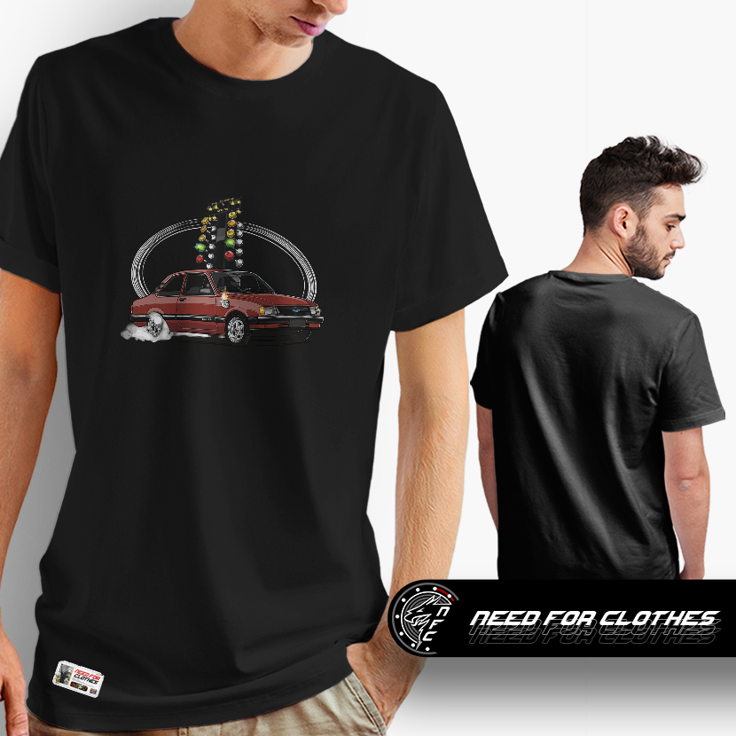 Camiseta Drag Racing Burnout, Chevette SL Preparado AP Turbo, Pista de Arrancada
