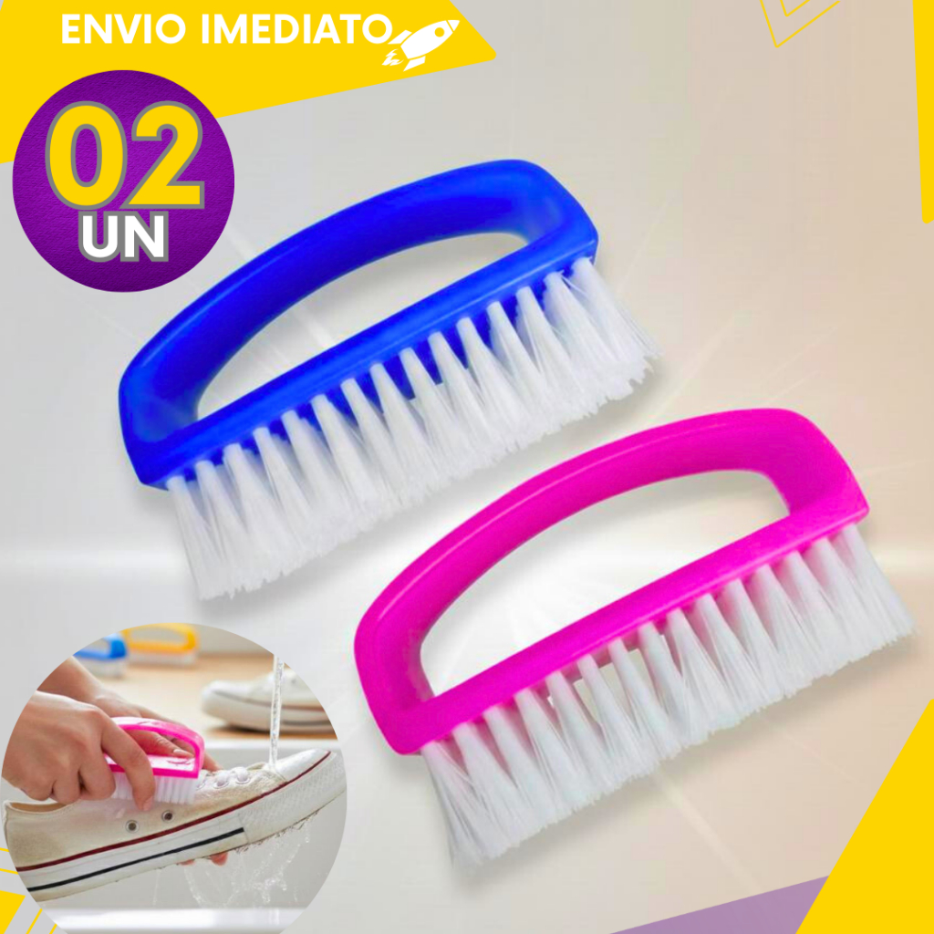 Kit 2, 4 ou 1 un - Escova Multiuso com Alça para Lavar Tênis e Roupas em Oferta na Shopee