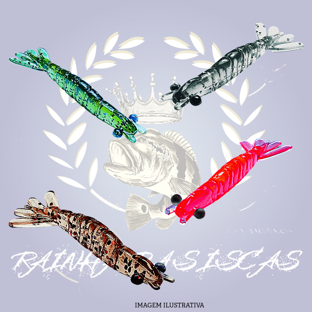 CAMARÃO ARTIFICIAL SOFT 5CM COM 10 UNIDADES, PARA TODOS OS TIPOS DE PEIXES em Oferta na Shopee