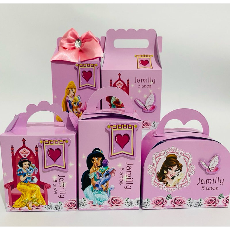 PEGUE E MONTE -  caixas personalizadas aniversário festa infantil lembrancinha  | Princesas Disney