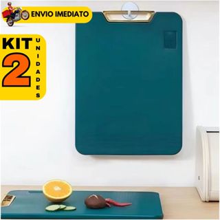Tábua De Corte Antibacteriana À Prova De Mofo 35cm Com Suporte Em Pé Para Cozinha em Oferta na Shopee