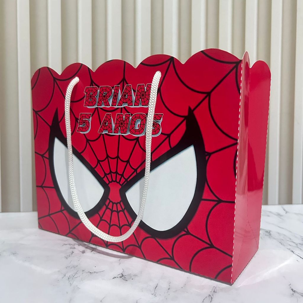 Sacolinhas Personalizadas Homem aranha - PEGUE E MONTE ANIVERSARIO LEMBRANCINHA FESTA