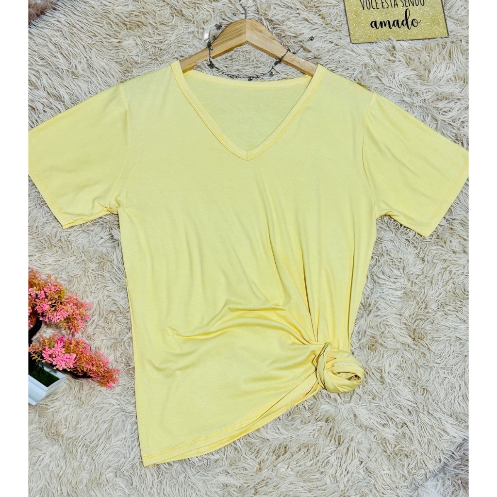 KIT 3 BLUSAS FEMININA PLUS SIZE  VICOLAYCRA GOLA V G1 G2 G3