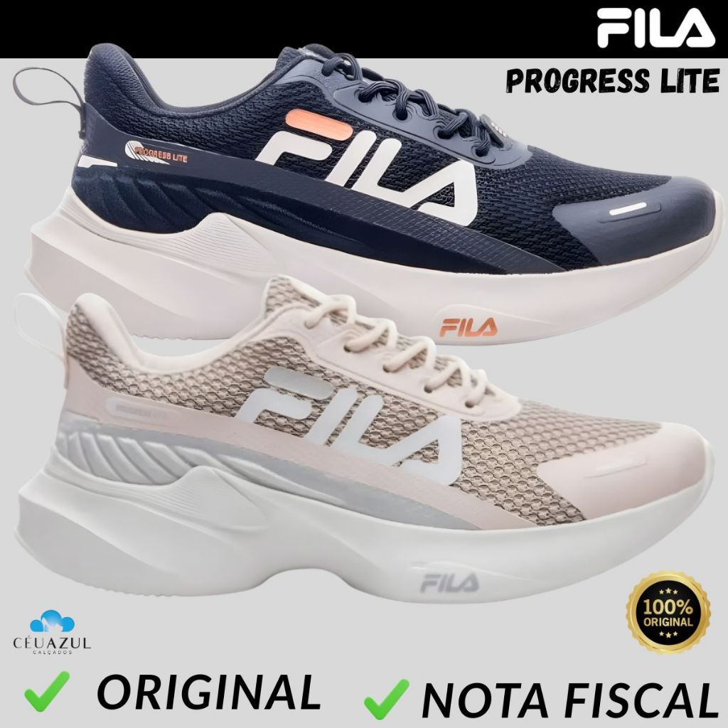 Tênis Fila Progress Lite Feminino Esportivo Original em Oferta na Shopee