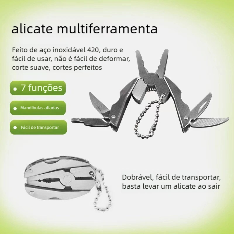 Mini Alicate Canivete Multifuncional – 5 Funções, Compacto e Prático em Oferta na Shopee