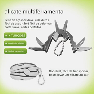 Mini Alicate Canivete Multifuncional – 5 Funções, Compacto e Prático em Oferta na Shopee