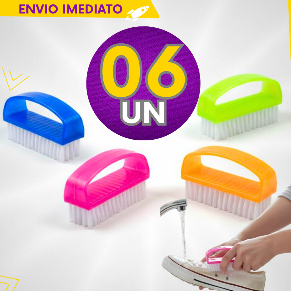 Kit 6, 4 ou 2 un - Escova Multiuso com Alça para Lavar Tênis e Roupas em Oferta na Shopee