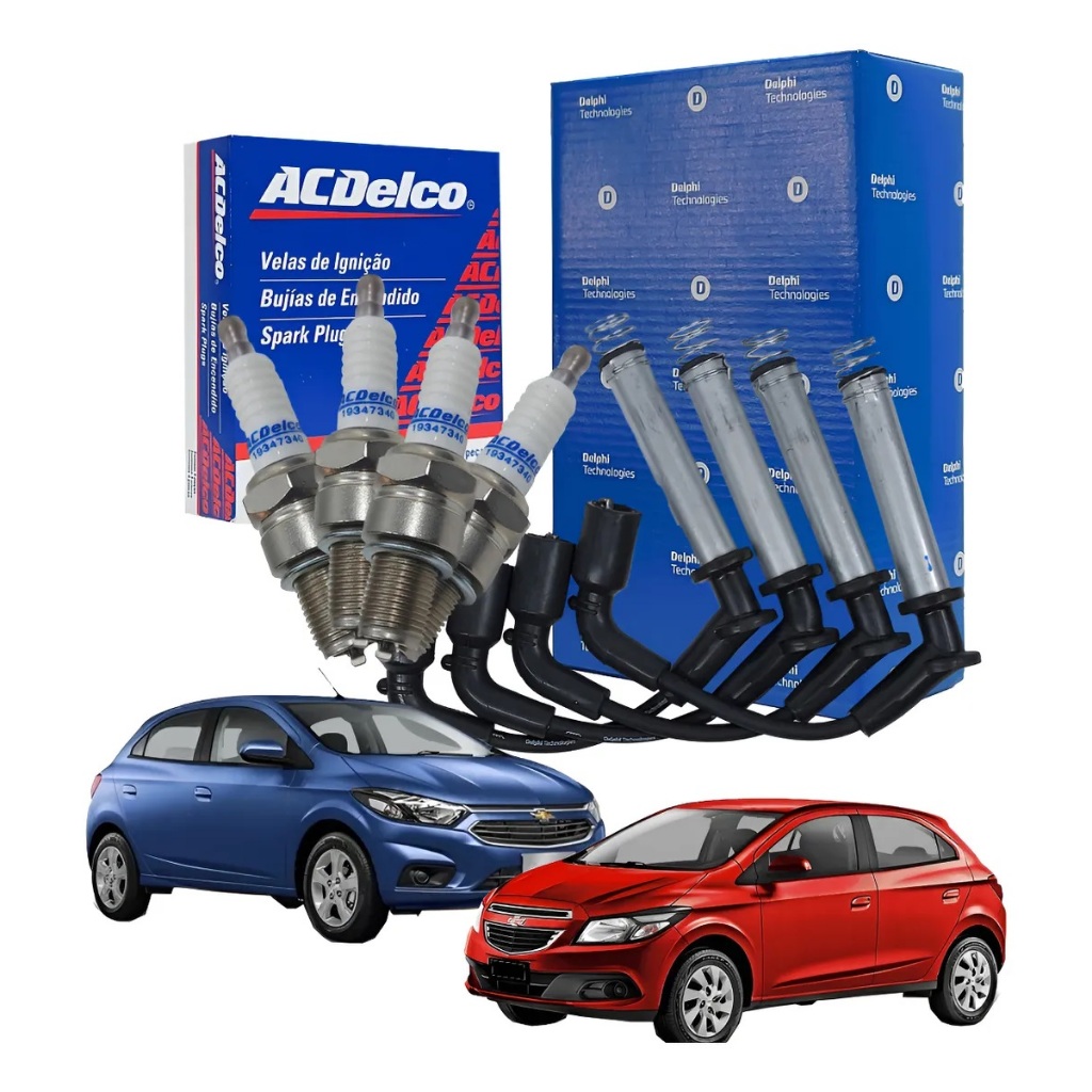 Cabos + Velas Ignição Vectra 2.0 2.2 8v Gasolina 1998/2005 Preto