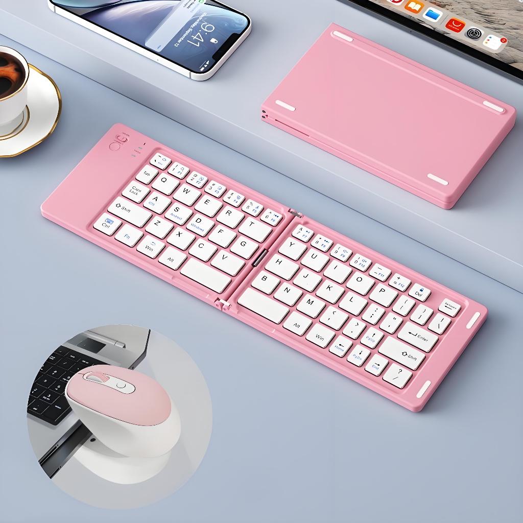 Teclado e rato Sem Fio Bluetooth Universal Dobrável Portátil Teclado confortável para digitar H6 em Oferta na Shopee