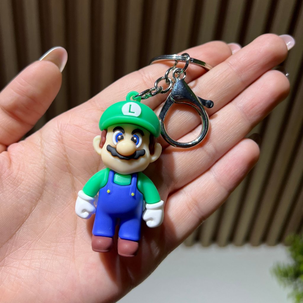Chaveiro Super Mario Bros, Luigi, Yoshi , Princesa Peach, Bowser,DKKong-Argola Reforçada Mosquetão — imagem 2 de 2