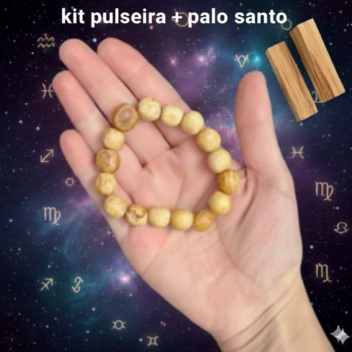 Pulseira Palo Santo + 1lasca de palo  AMULETO  Peru limpeza energ, conex prot Legít OU INC RÉGUA