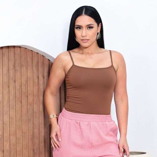 Regata De Alcinha Cropped Tube Feminino Básico Suplex Marrom Preto em Oferta na Shopee