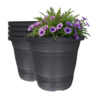 kit 5 Vasos Redondo Plástico Grande 17L. Ideal para Plantas Médio e Grande Porte em Oferta na Shopee