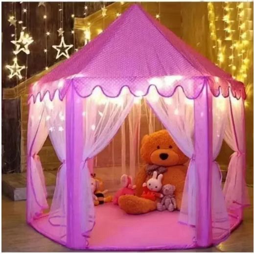Barraca Tenda com LED Castelo Princesa Infantil  Menina Minha Casinha Brinquedo
